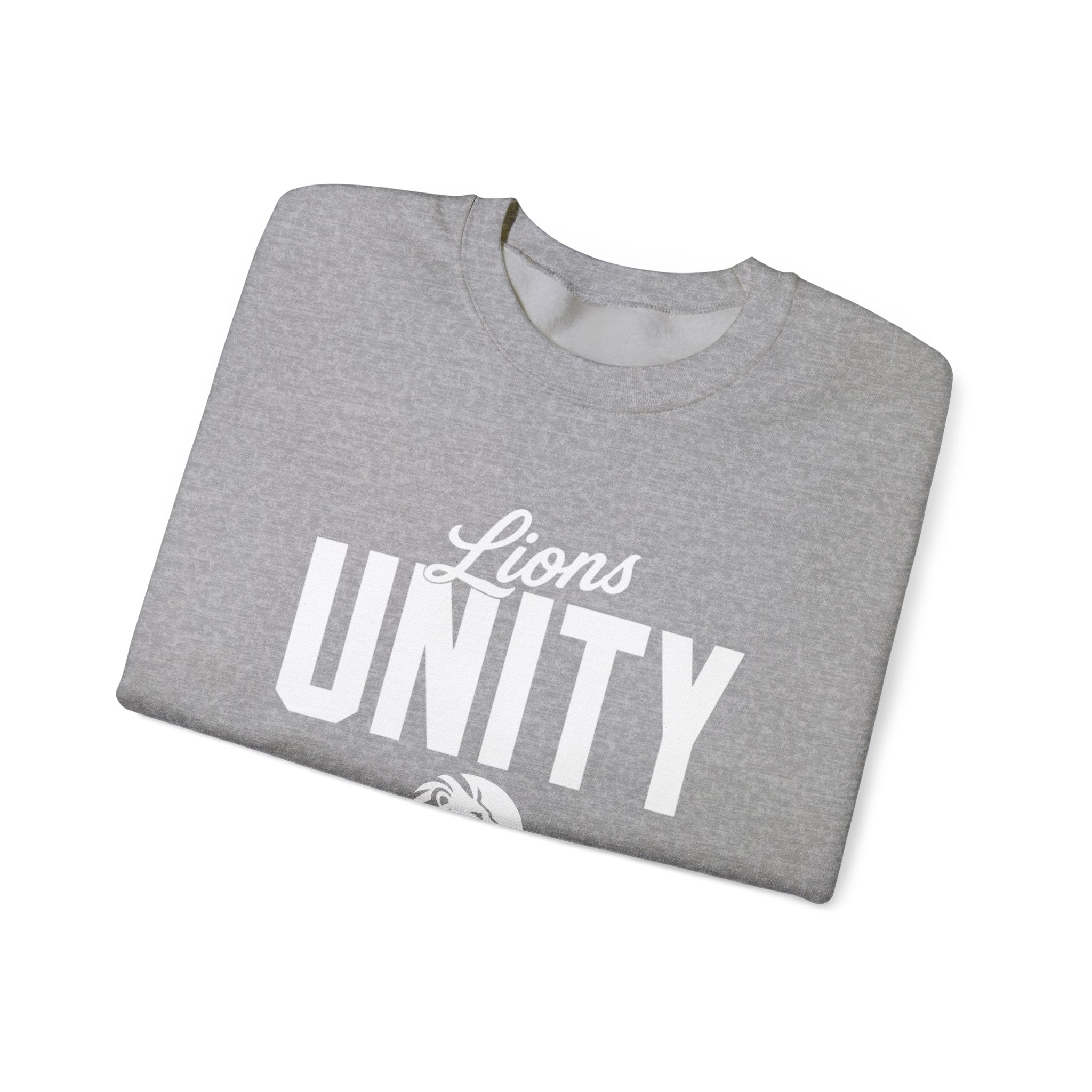 Unity Lions Crewneck Sweatshirt — 'Lions Unity' School Spirit Pullover