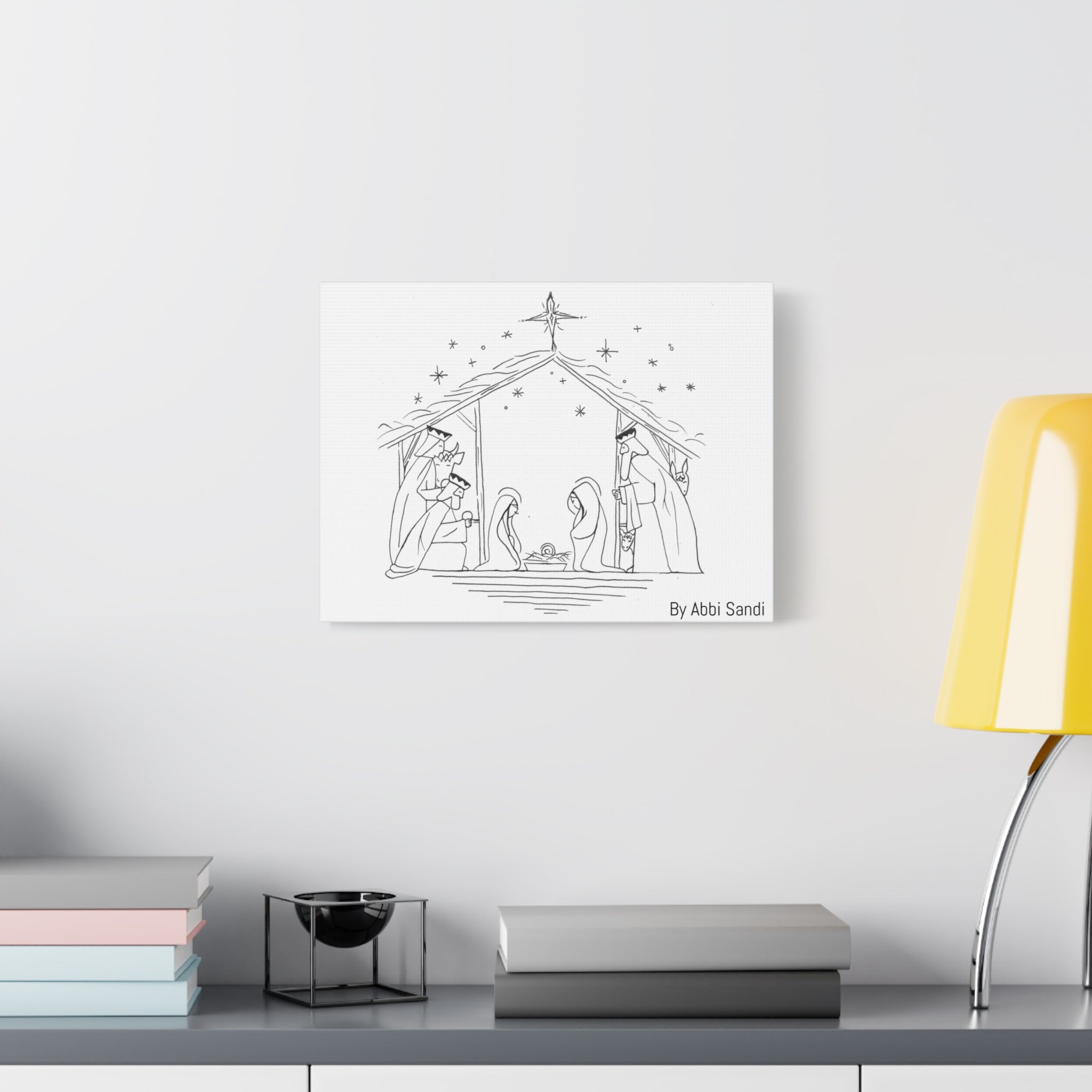 Nativity Scene Canvas Wall Art, BY Abbi Sandi