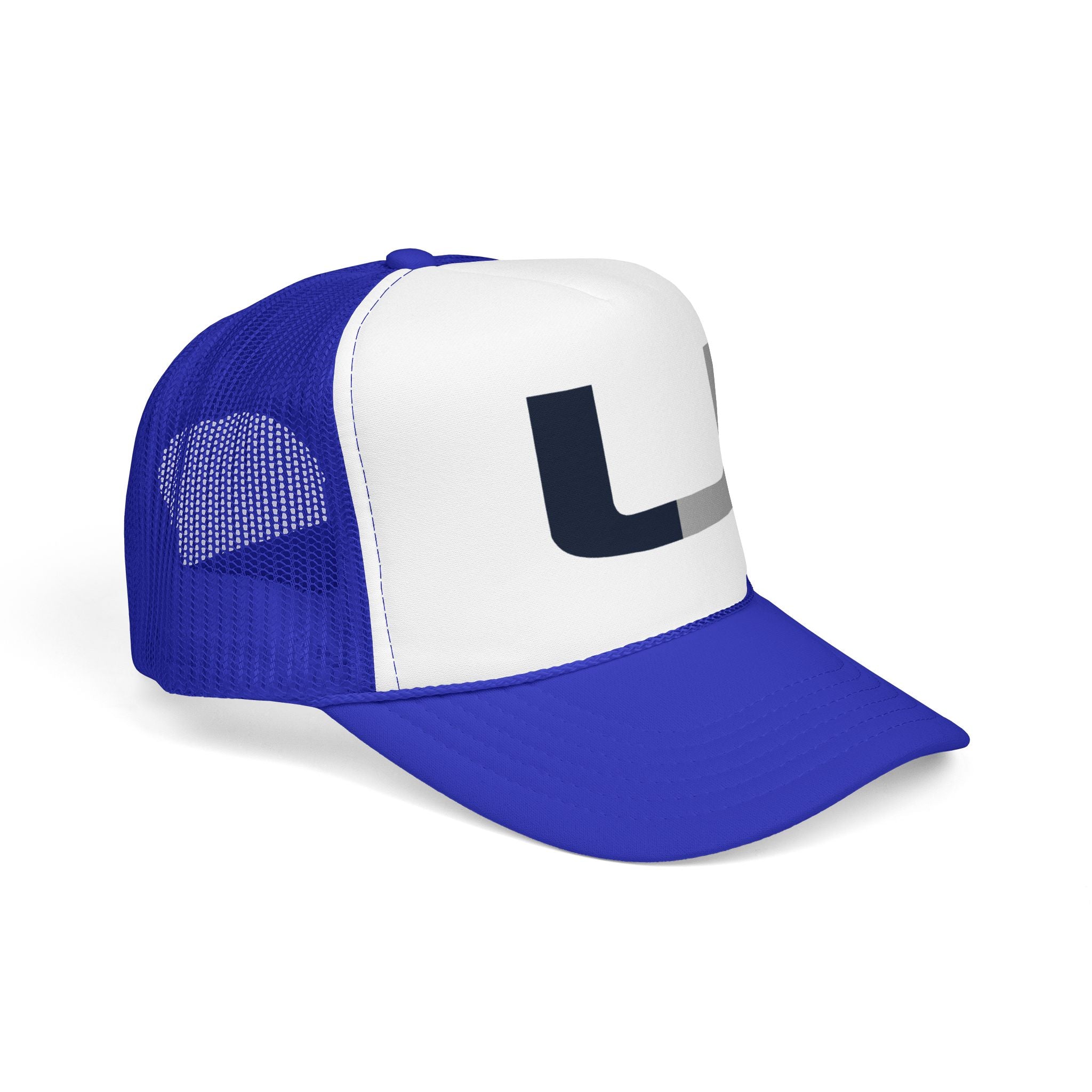 Trucker Hat – Navy & Gray Split 'U' Patch Cap