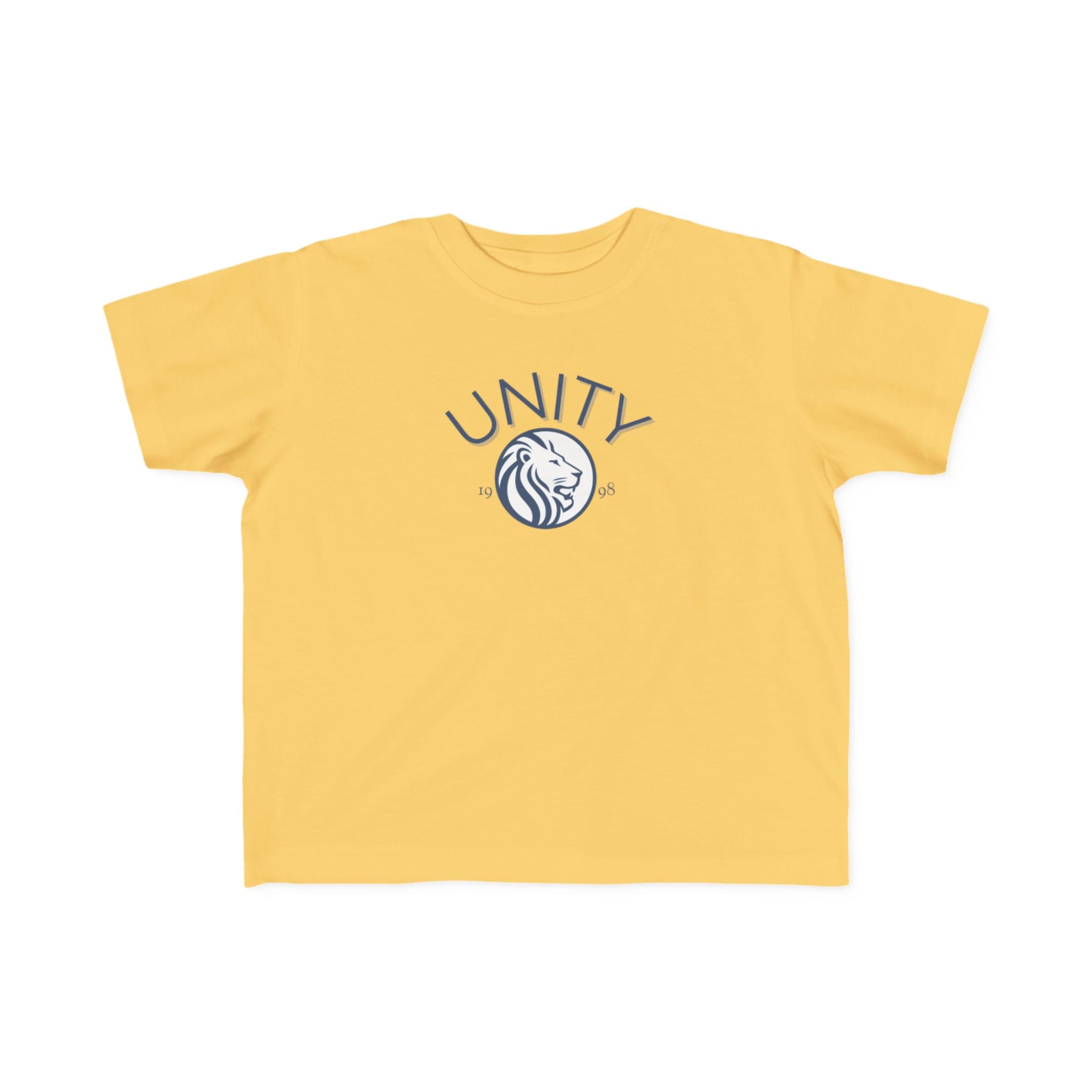 Unity Lion Toddler Tee — Kids Graphic T‑Shirt with 'UNITY' Crest