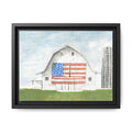 Patriotic Barn Matte Canvas Framed Wall Art - By Caroline Bierkamp