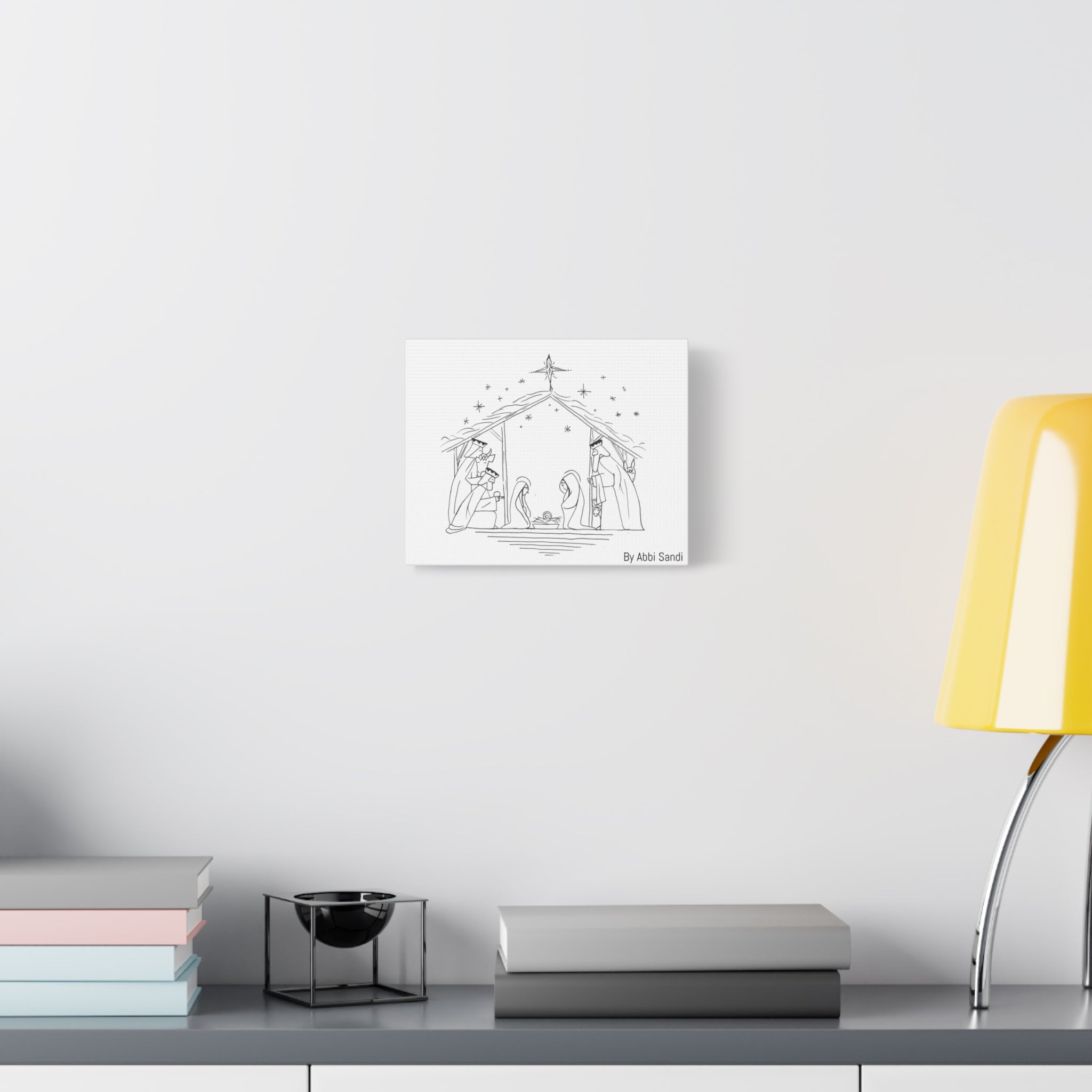 Nativity Scene Canvas Wall Art, BY Abbi Sandi