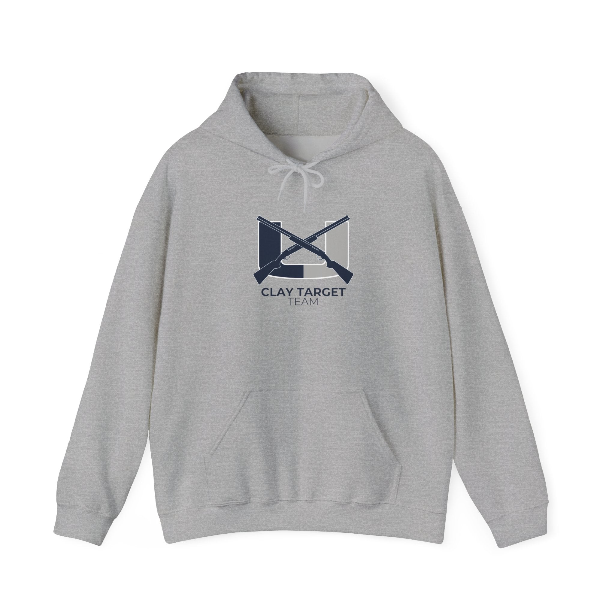 Clay Target Team Hoodie — Crossed Shotguns Logo Pullover - Adult