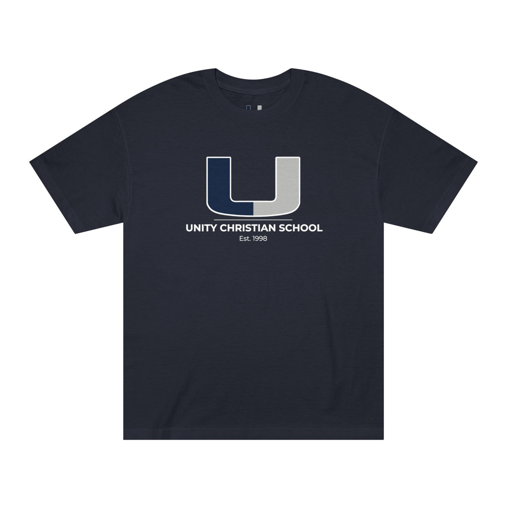 Unity Christian School Logo Tee — U Letter Campus Shirt