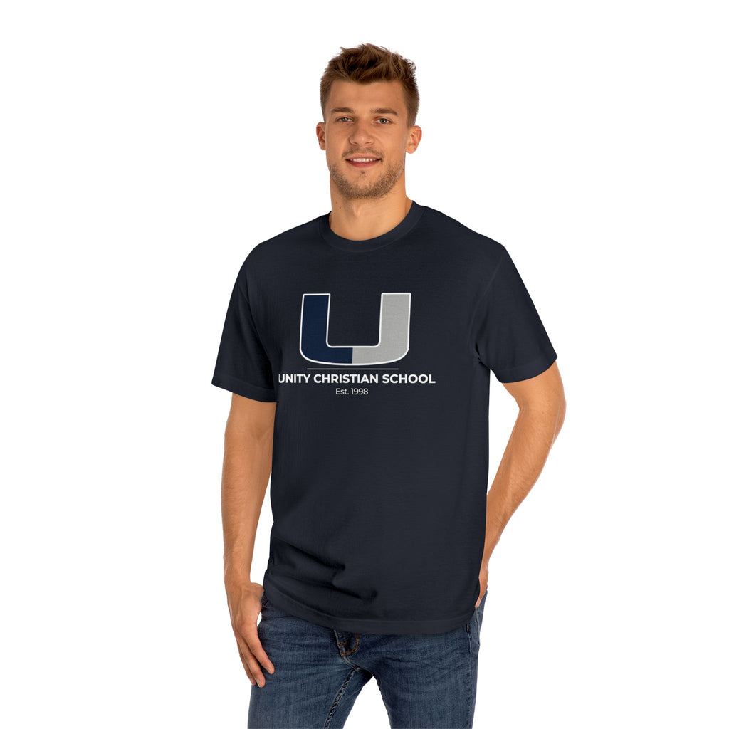 Unity Christian School Logo Tee — U Letter Campus Shirt
