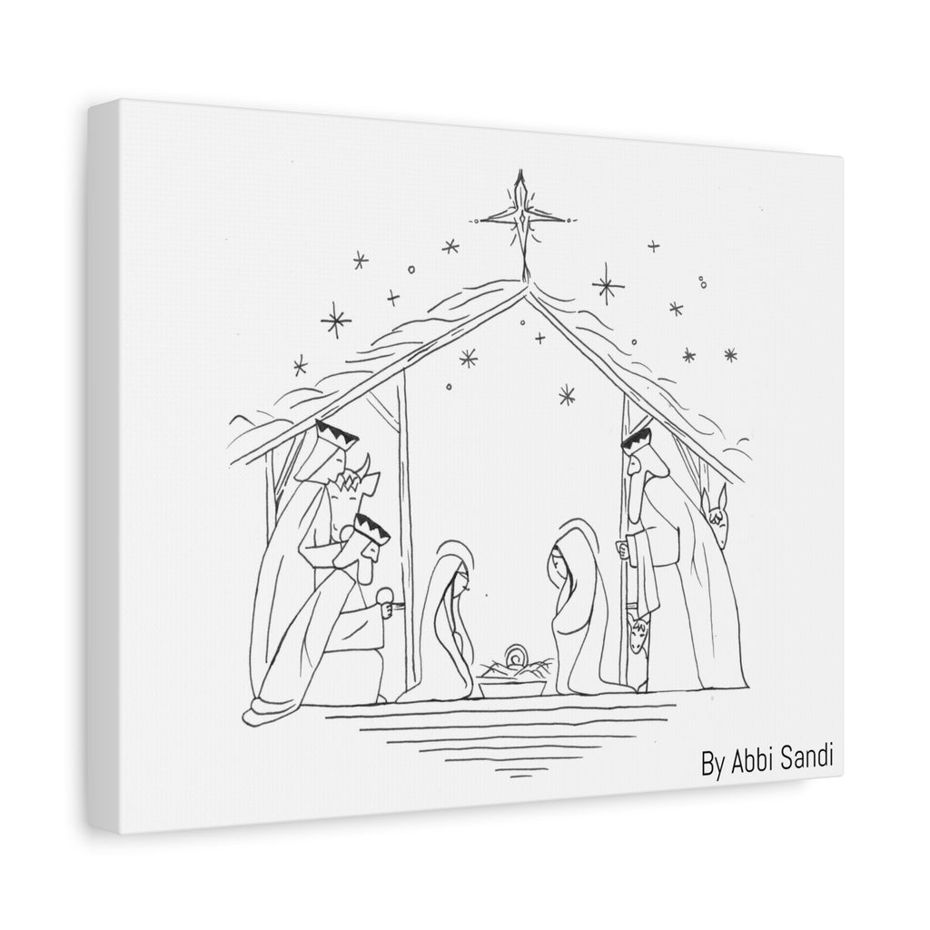 Nativity Scene Canvas Wall Art, BY Abbi Sandi