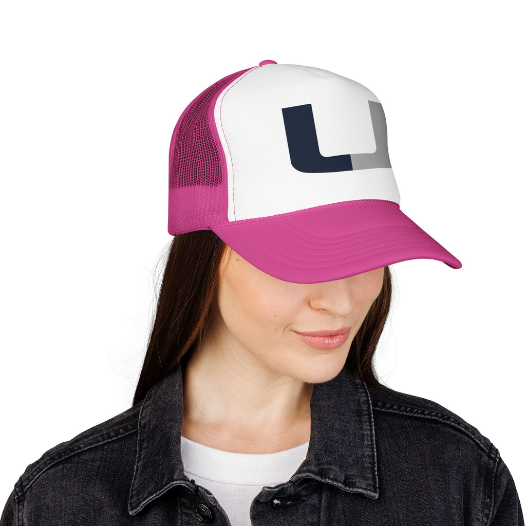 Trucker Hat – Navy & Gray Split 'U' Patch Cap