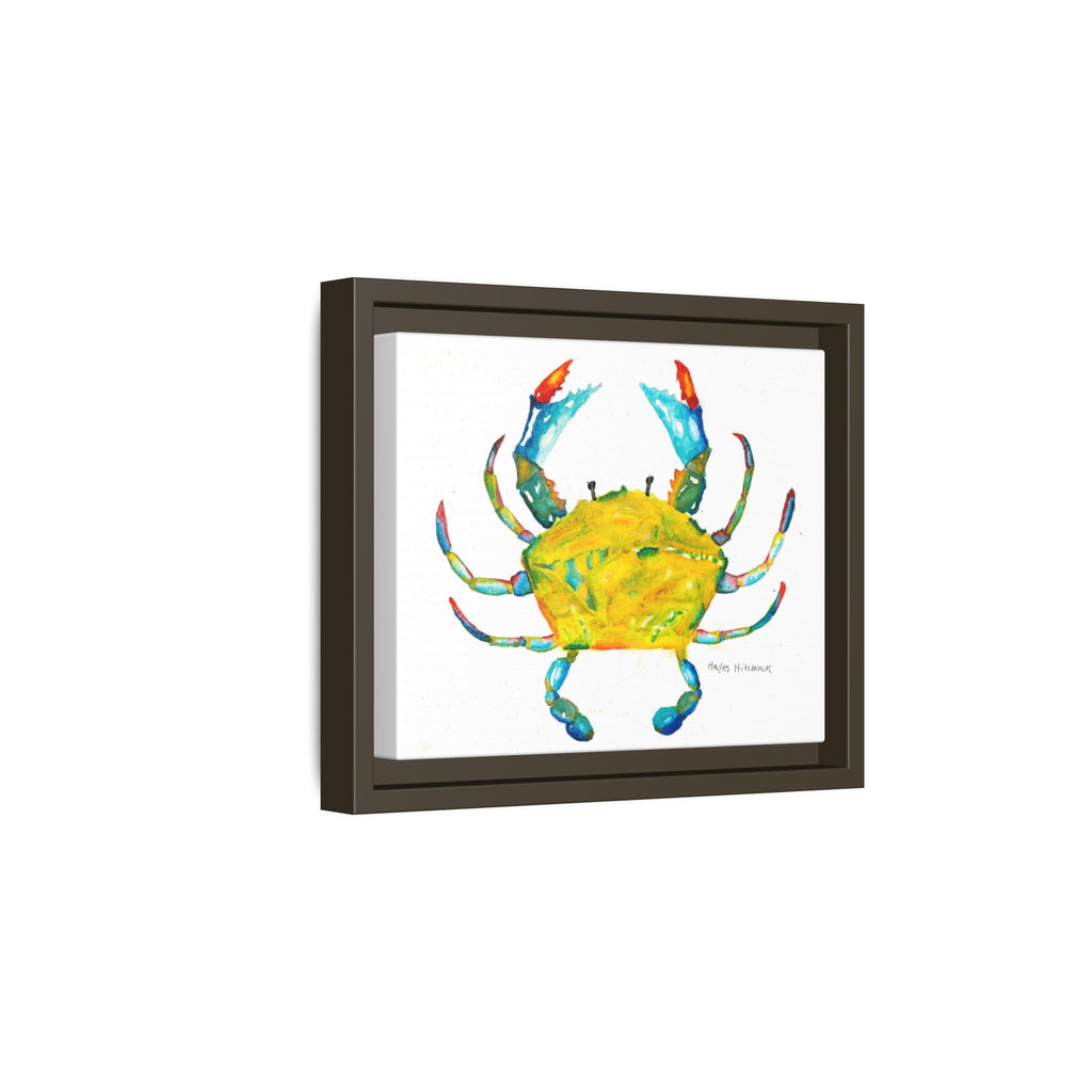 Colorful Crab Matte Canvas Print (Framed) - By Hayes Hitchcock