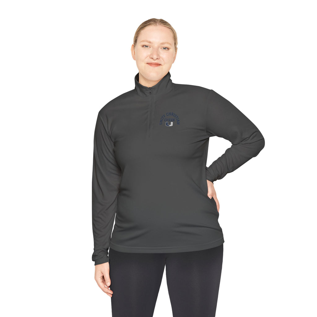 Quarter-Zip Pullover — Classic 'East Chapel Hill' Minimal Logo - Cheer