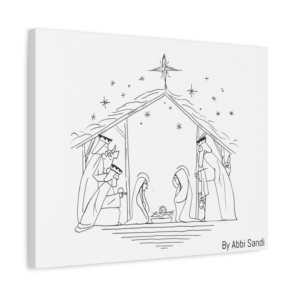 Nativity Scene Canvas Wall Art, BY Abbi Sandi