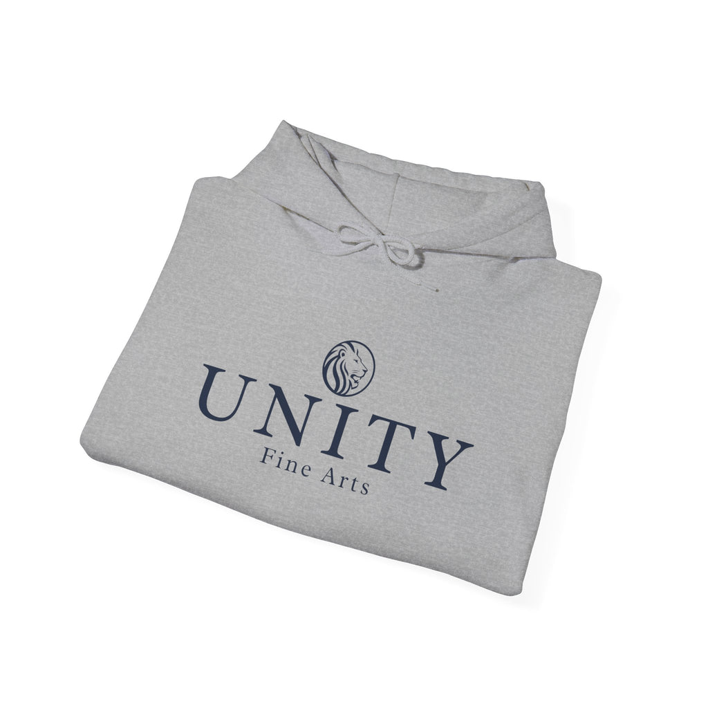 Adult Unity Fine Arts Hoodie — Minimal Logo Pullover for Artists & Galleries