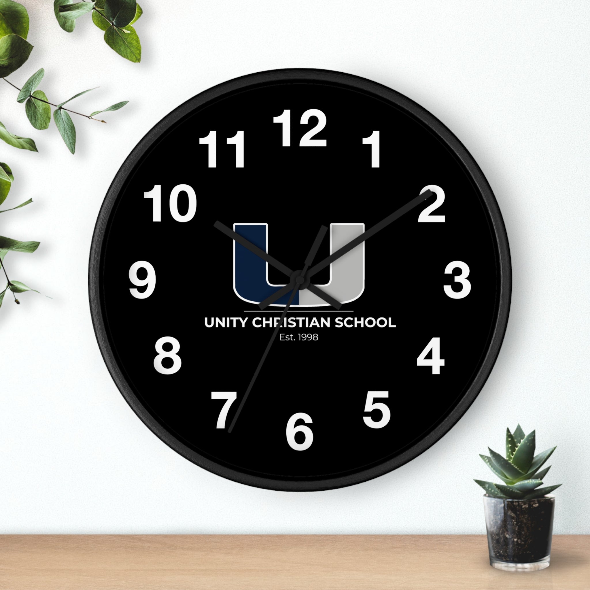 Personalized Unity Christian School Wall Clock - Stylish Home Decor