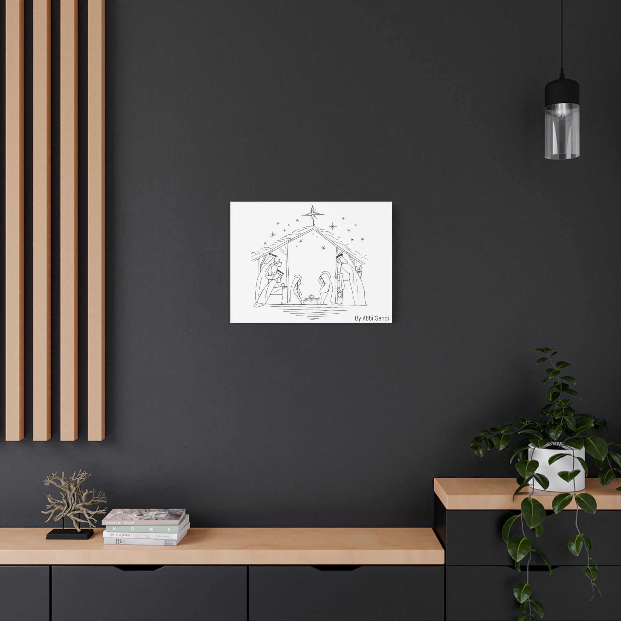Nativity Scene Canvas Wall Art, BY Abbi Sandi