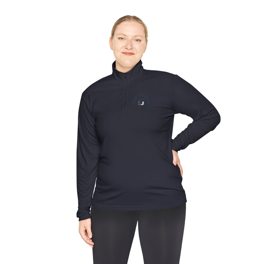 Quarter-Zip Pullover — Classic 'East Chapel Hill' Minimal Logo - Cheer