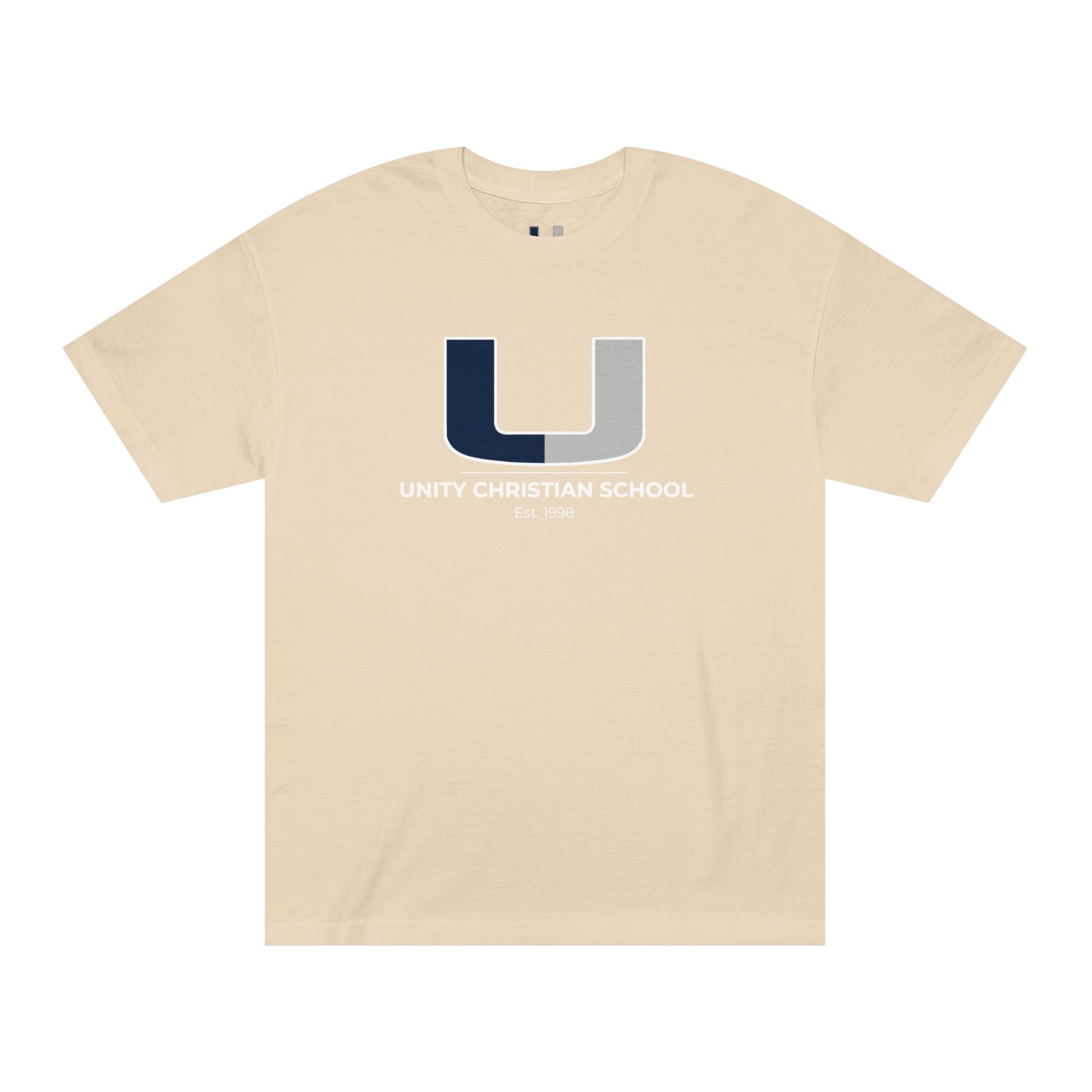 Unity Christian School Logo Tee — U Letter Campus Shirt