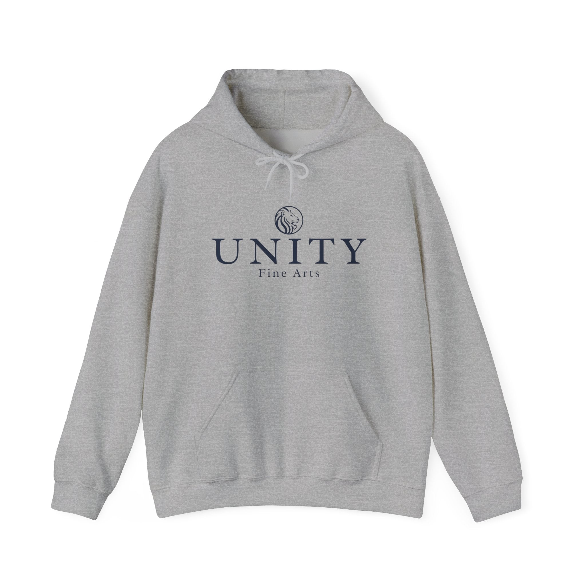 Adult Unity Fine Arts Hoodie — Minimal Logo Pullover for Artists & Galleries