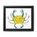 Colorful Crab Matte Canvas Print (Framed) - By Hayes Hitchcock