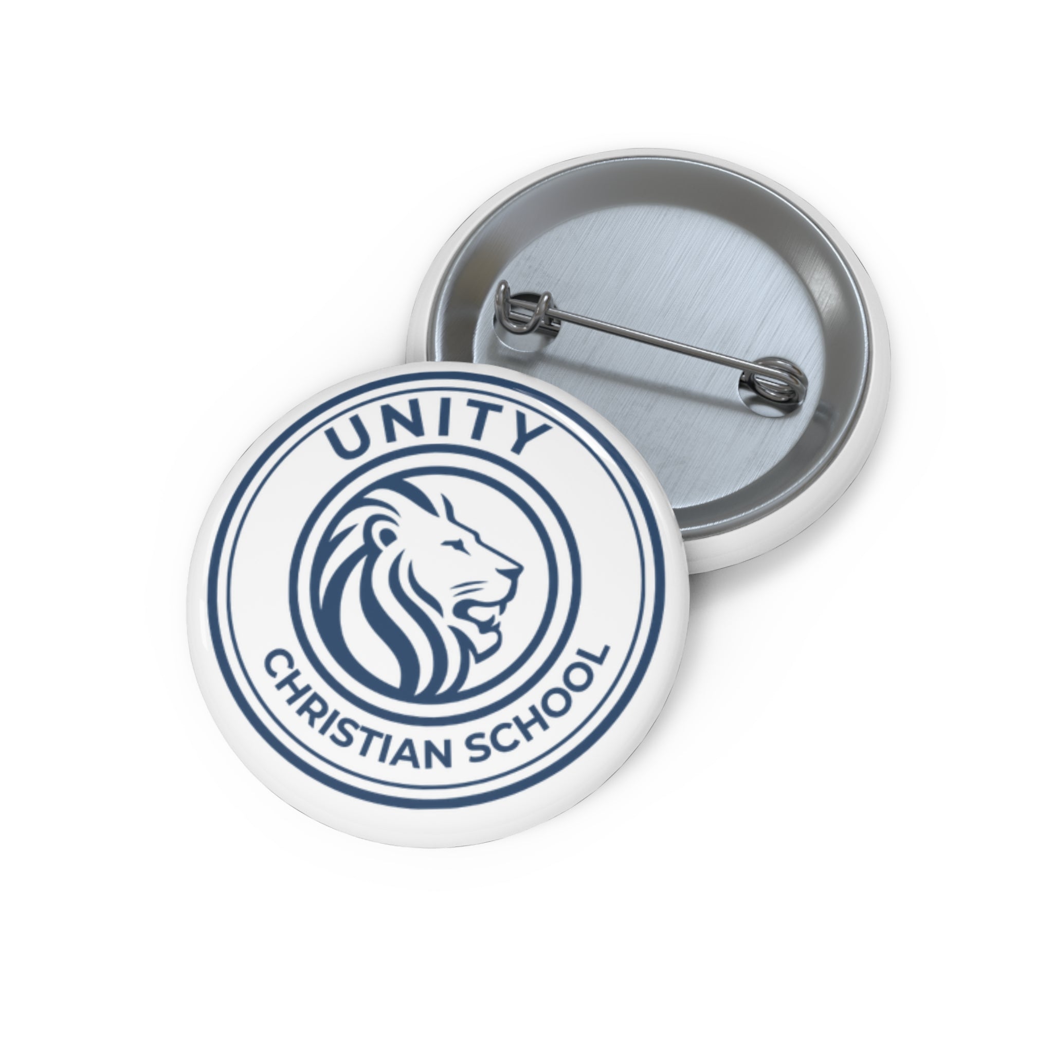 Custom School Spirit Pin Buttons - Unity Christian School