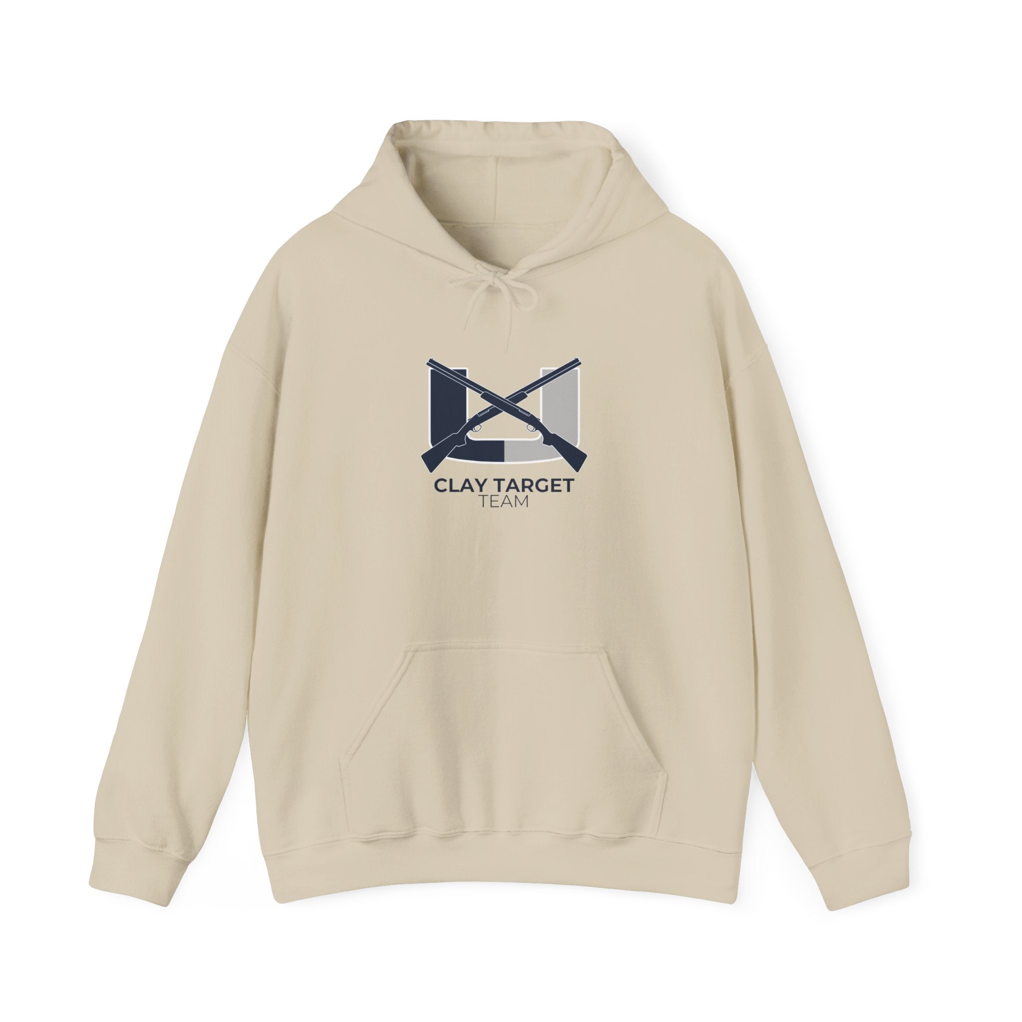 Clay Target Team Hoodie — Crossed Shotguns Logo Pullover - Adult