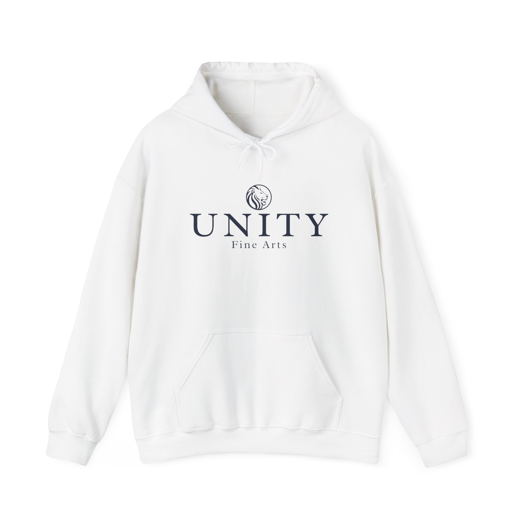 Adult Unity Fine Arts Hoodie — Minimal Logo Pullover for Artists & Galleries