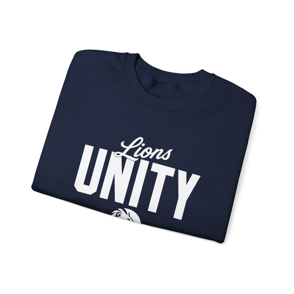 Unity Lions Crewneck Sweatshirt — 'Lions Unity' School Spirit Pullover