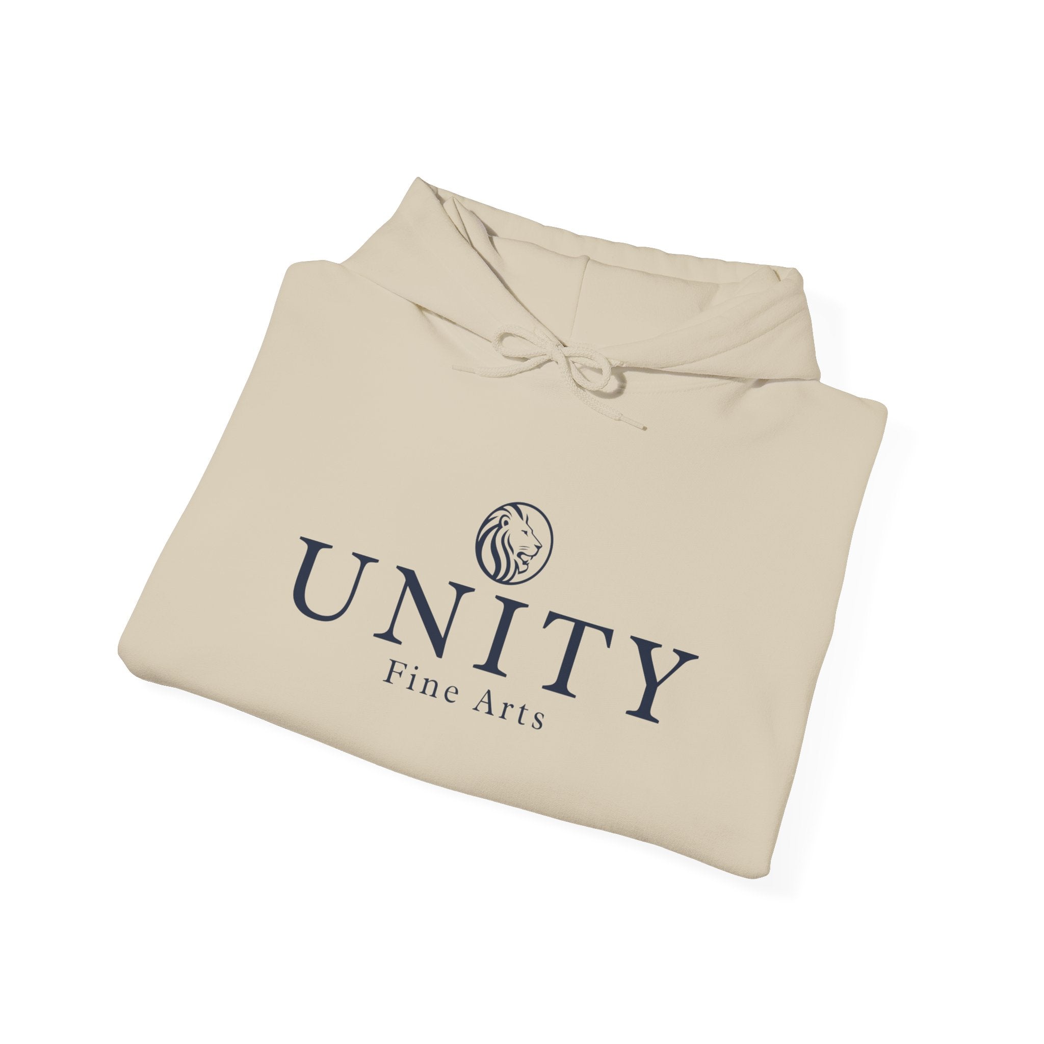 Adult Unity Fine Arts Hoodie — Minimal Logo Pullover for Artists & Galleries