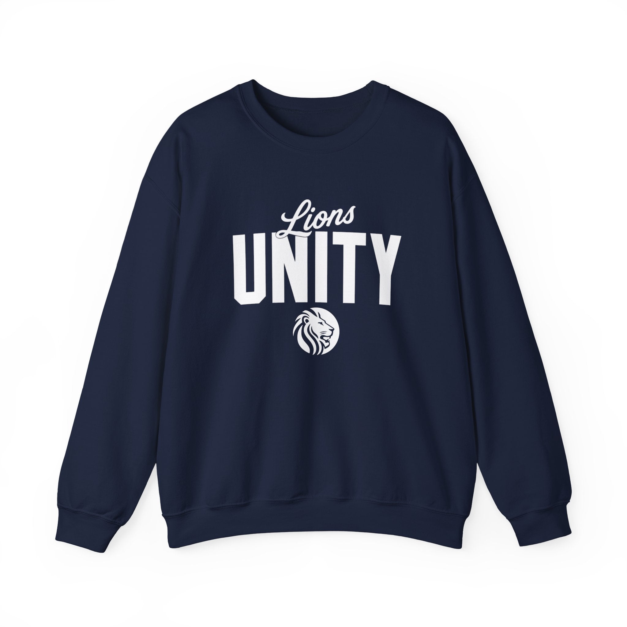 Unity Lions Crewneck Sweatshirt — 'Lions Unity' School Spirit Pullover