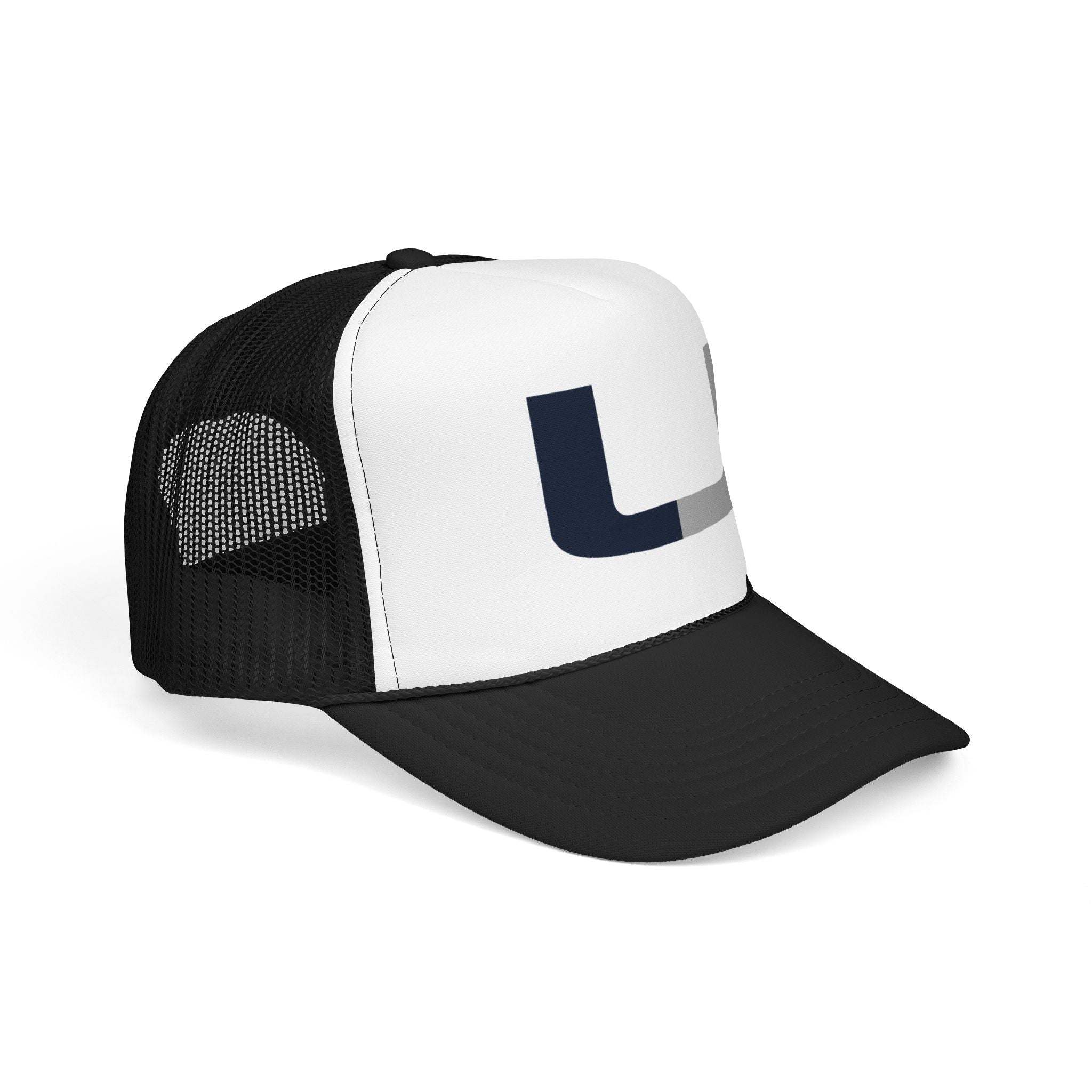Trucker Hat – Navy & Gray Split 'U' Patch Cap