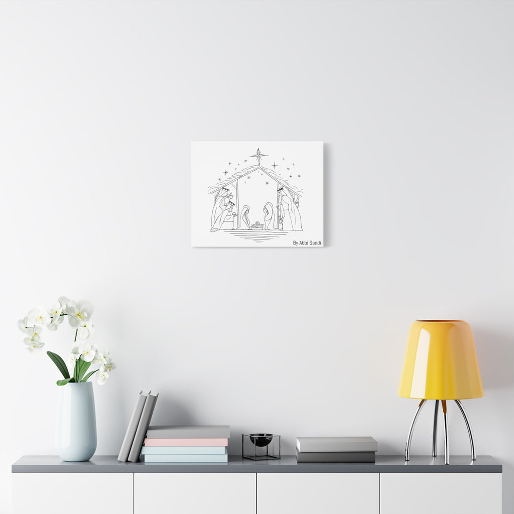 Nativity Scene Canvas Wall Art, BY Abbi Sandi
