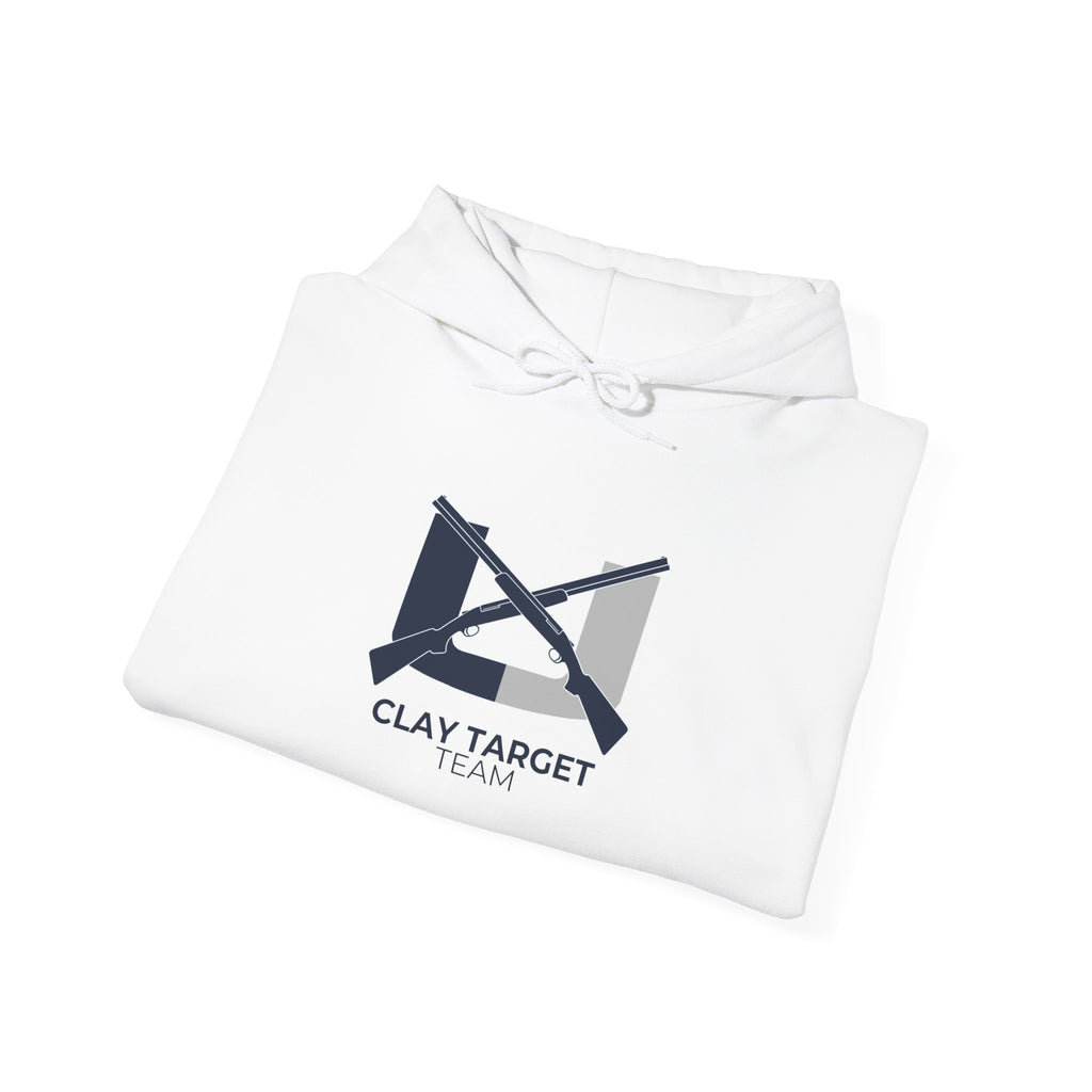 Clay Target Team Hoodie — Crossed Shotguns Logo Pullover - Adult