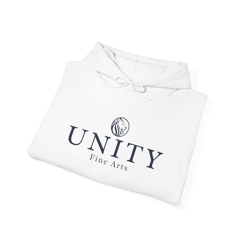 Adult Unity Fine Arts Hoodie — Minimal Logo Pullover for Artists & Galleries