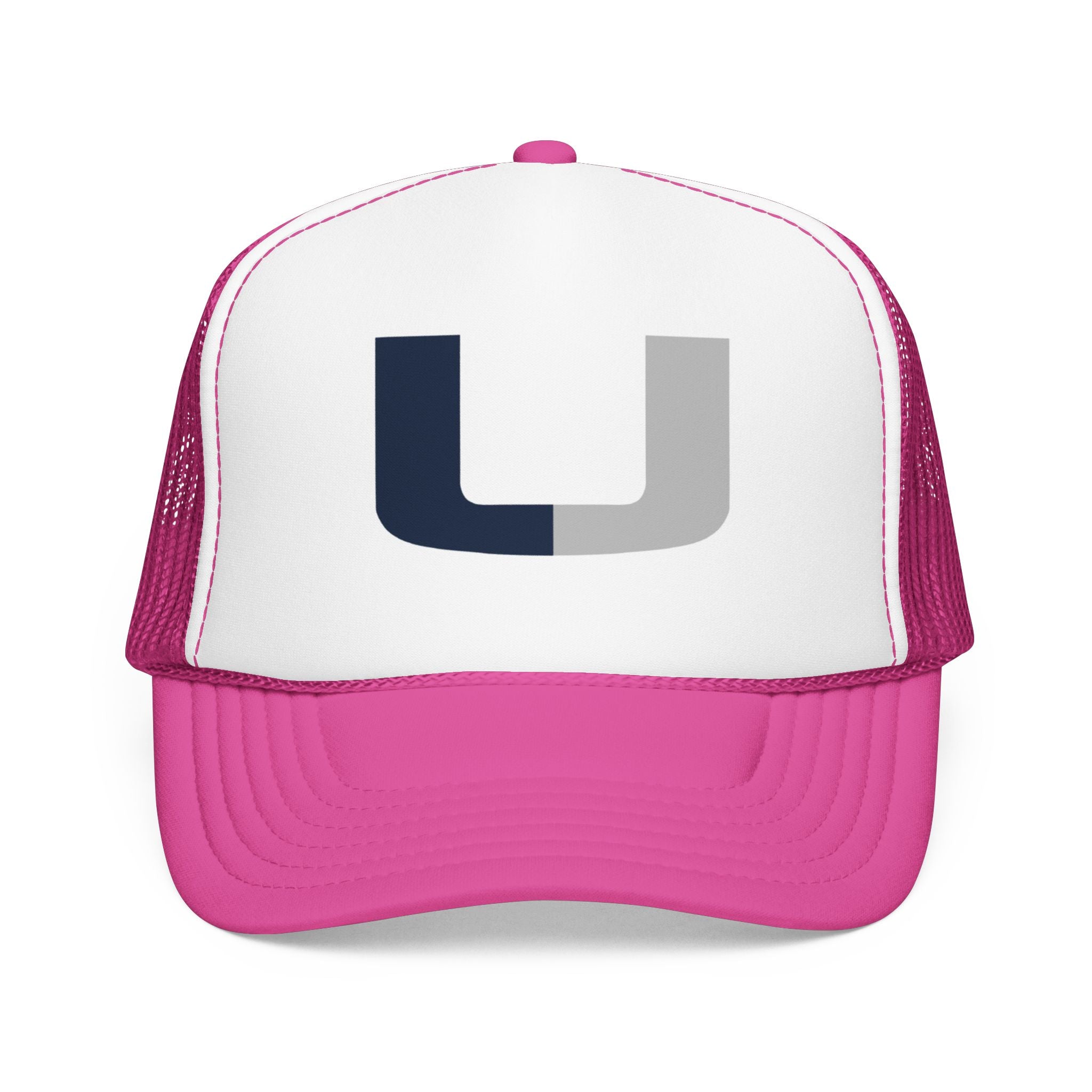 Trucker Hat – Navy & Gray Split 'U' Patch Cap