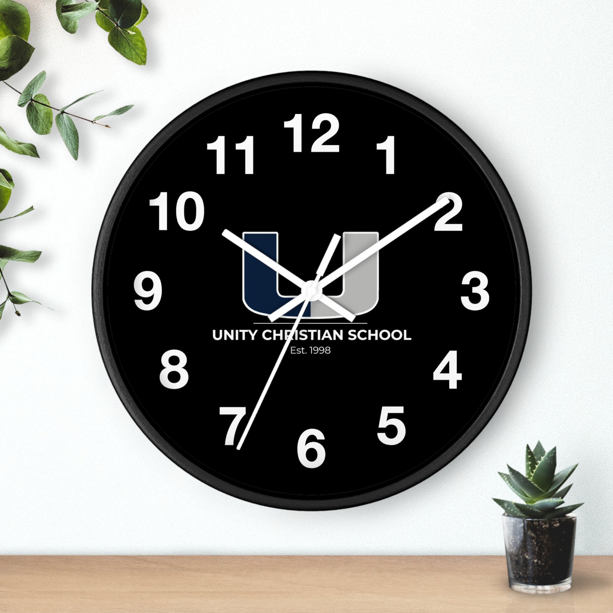Personalized Unity Christian School Wall Clock - Stylish Home Decor
