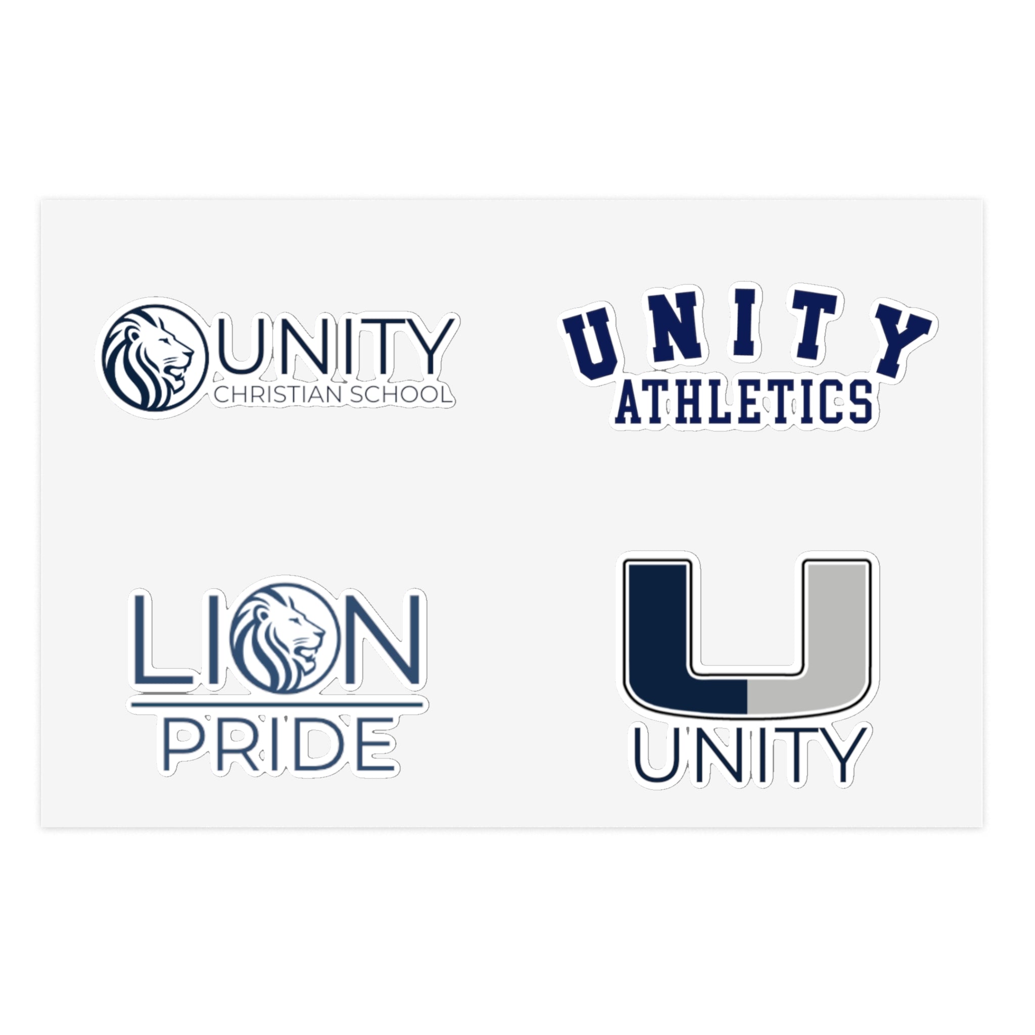 Unity School Logo Sticker Pack — 10pc Lion Pride & Athletics Decal Set