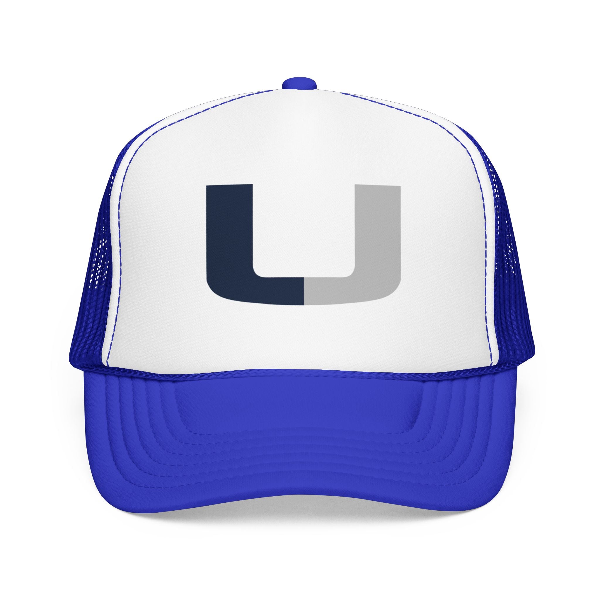 Trucker Hat – Navy & Gray Split 'U' Patch Cap