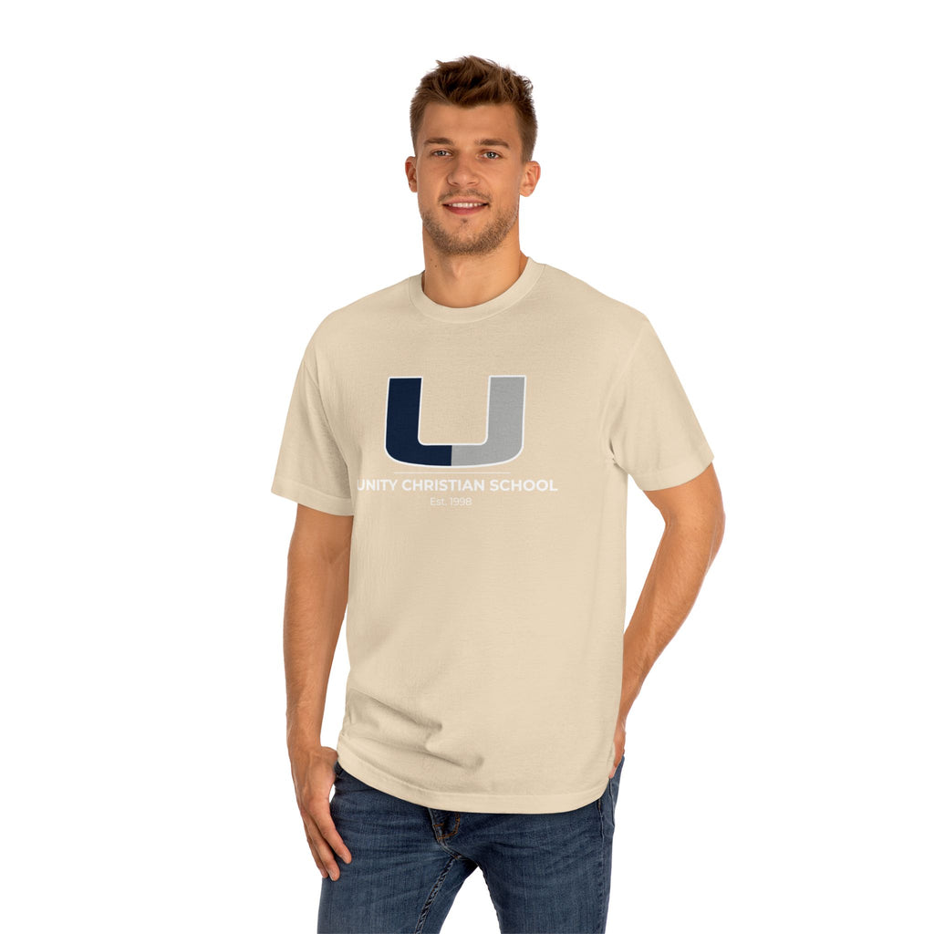Unity Christian School Logo Tee — U Letter Campus Shirt