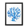 Blue Coral Watercolor Matte Canvas Print (Framed) - By Perry
