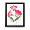 Framed Watercolor Rose Print — Matte Canvas Floral Wall Art - By Mia Roll