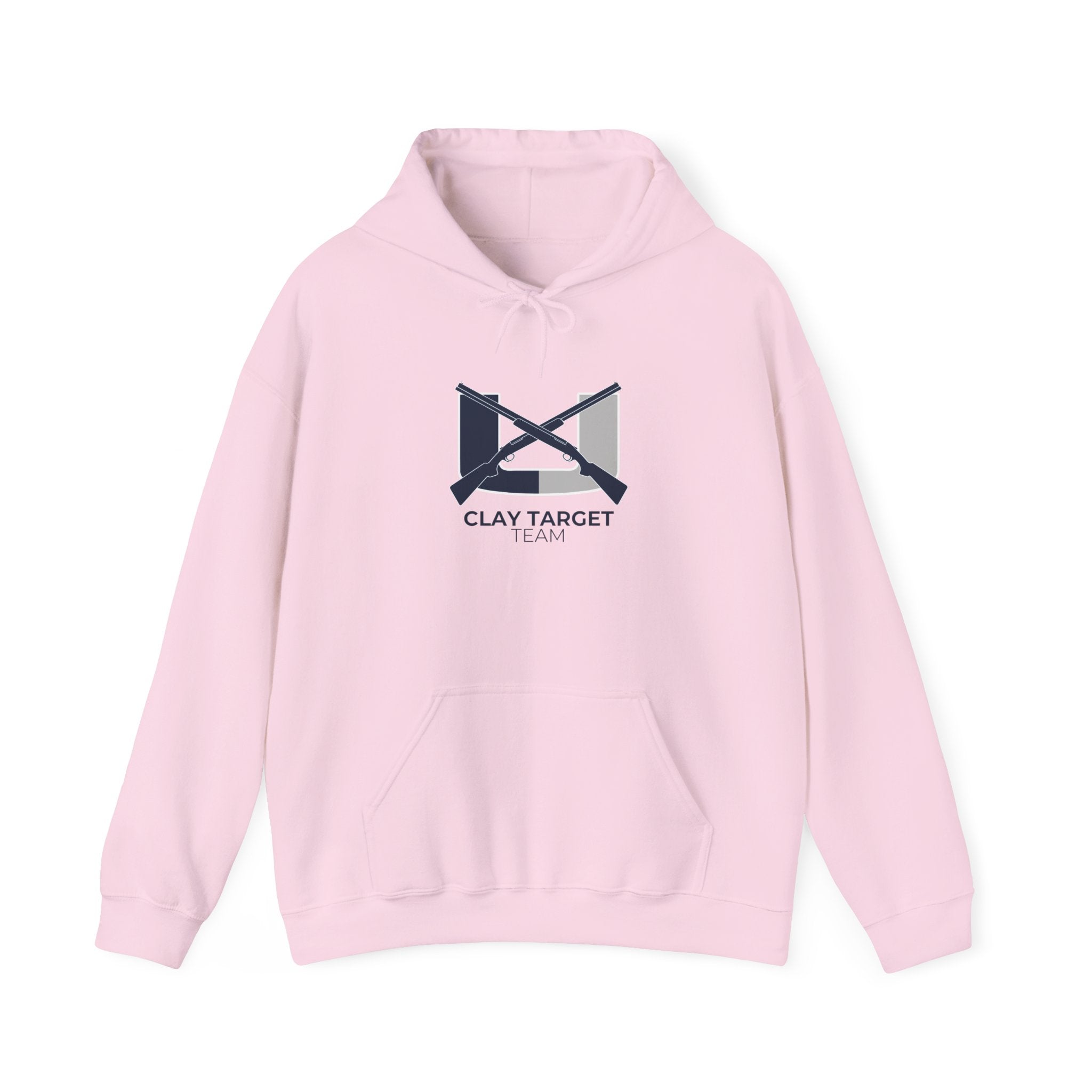 Clay Target Team Hoodie — Crossed Shotguns Logo Pullover - Adult