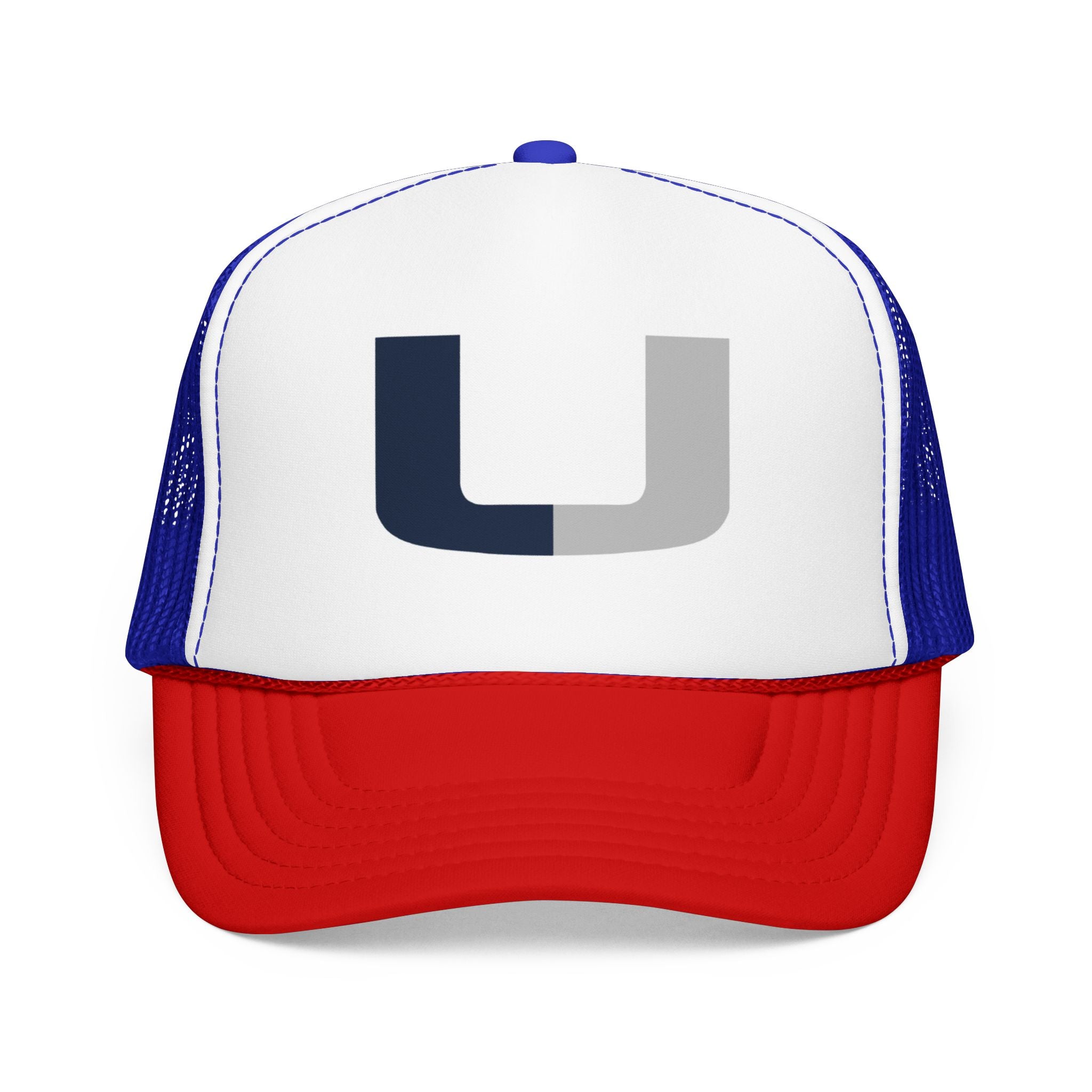 Trucker Hat – Navy & Gray Split 'U' Patch Cap