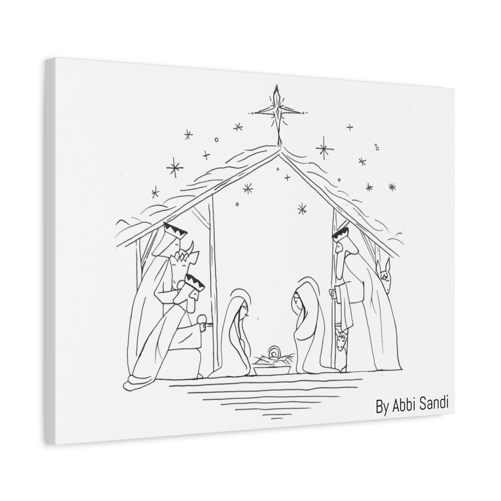 Nativity Scene Canvas Wall Art, BY Abbi Sandi