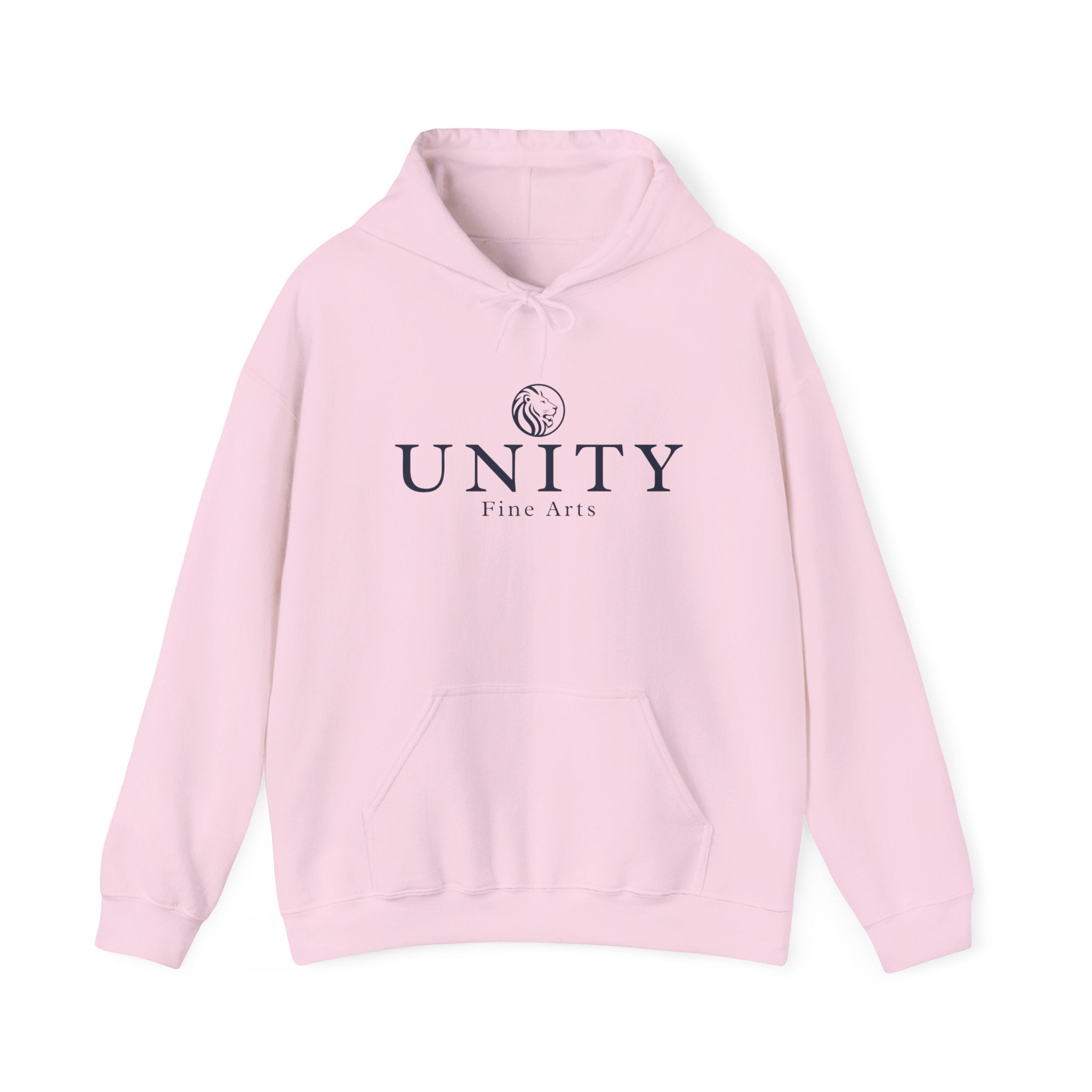 Adult Unity Fine Arts Hoodie — Minimal Logo Pullover for Artists & Galleries
