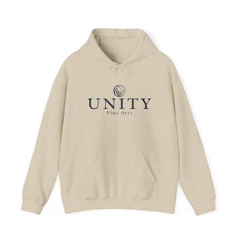 Adult Unity Fine Arts Hoodie — Minimal Logo Pullover for Artists & Galleries