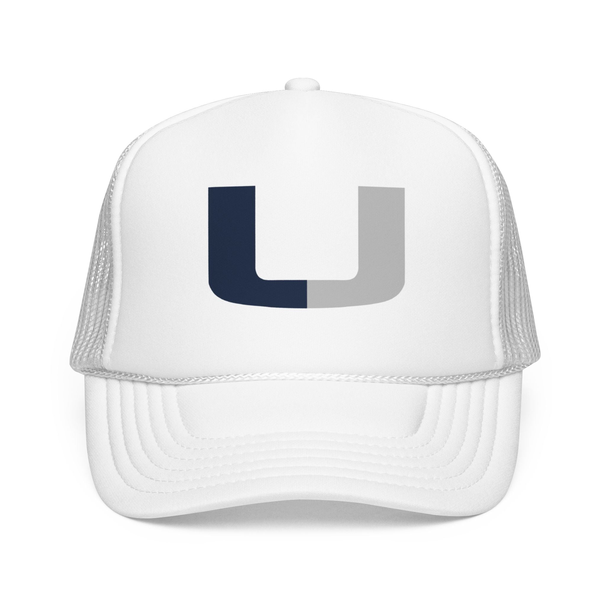 Trucker Hat – Navy & Gray Split 'U' Patch Cap