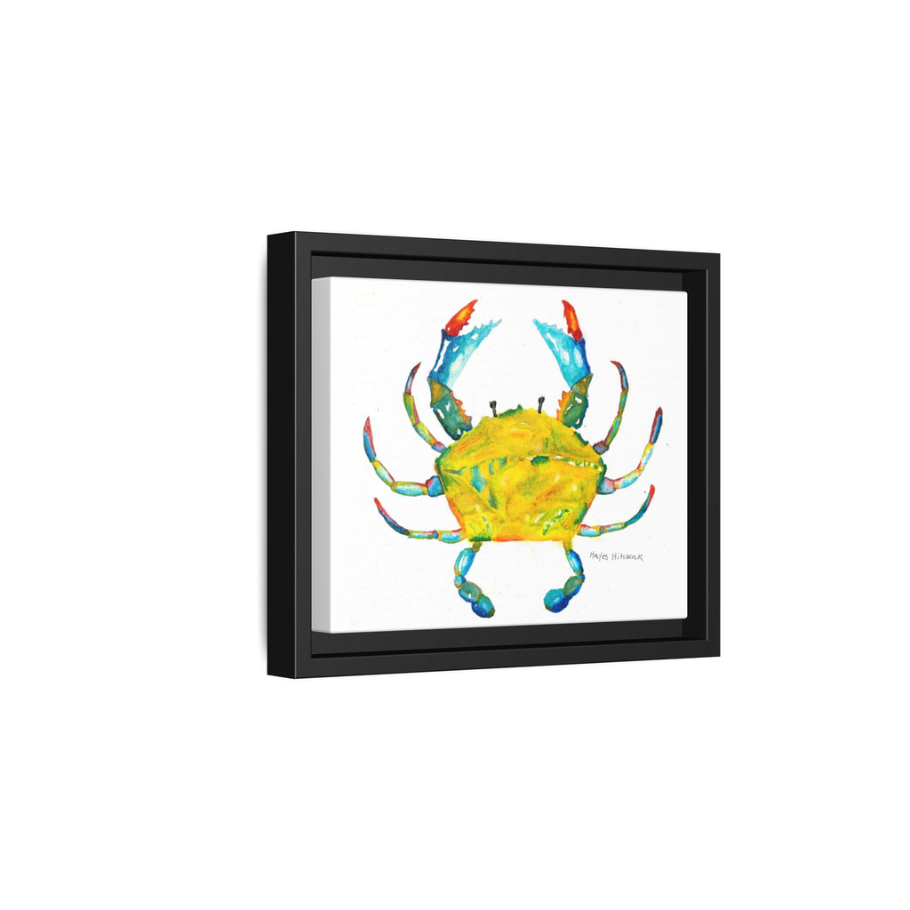 Colorful Crab Matte Canvas Print (Framed) - By Hayes Hitchcock
