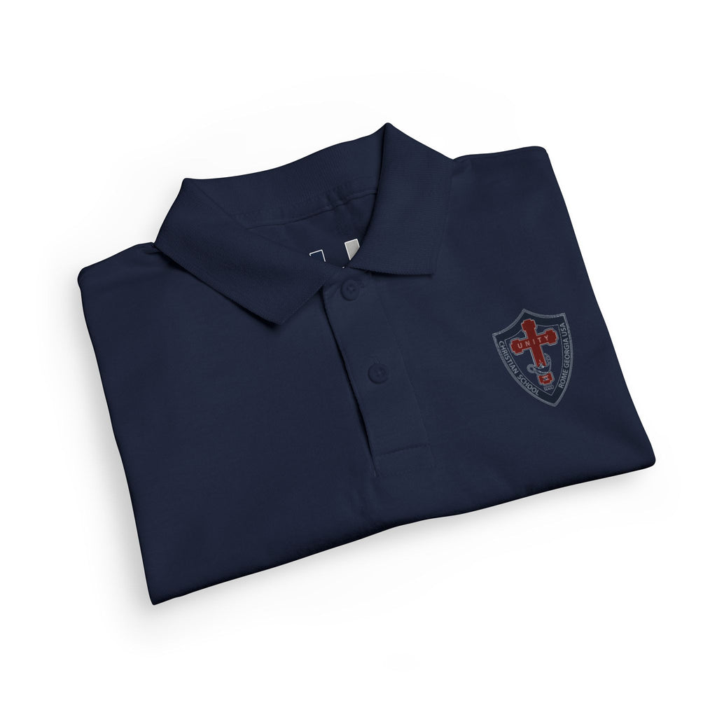 Youth Polo Shirt with Shield Crest Embroidery - School Uniform DryBlend
