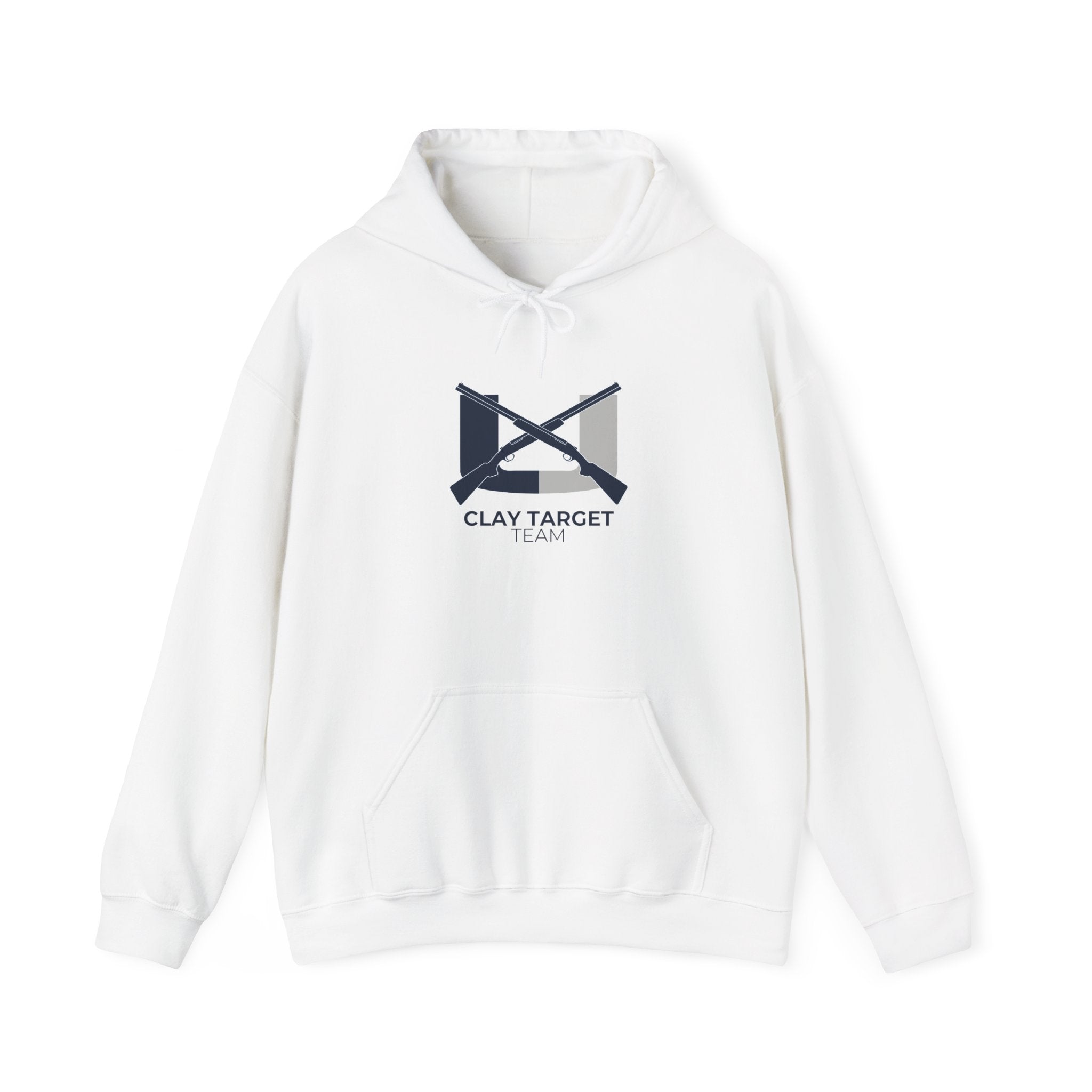 Clay Target Team Hoodie — Crossed Shotguns Logo Pullover - Adult