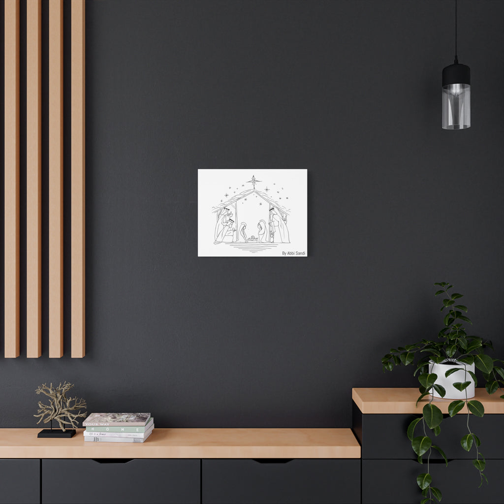 Nativity Scene Canvas Wall Art, BY Abbi Sandi