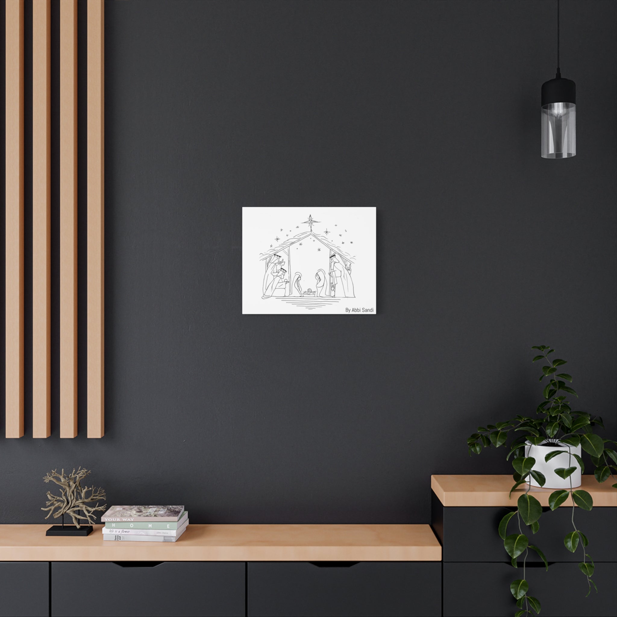 Nativity Scene Canvas Wall Art, BY Abbi Sandi