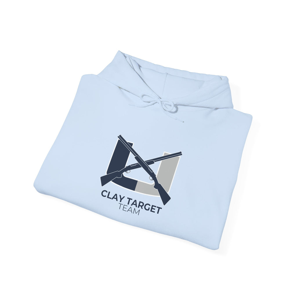 Clay Target Team Hoodie — Crossed Shotguns Logo Pullover - Adult